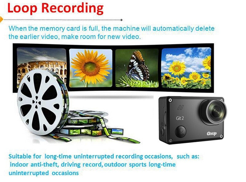 GitUP Git2P 90 Degree Lens Action Camera 2K Wifi Sports DV Full HD
