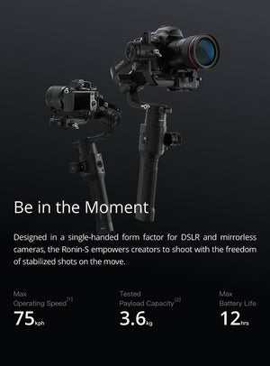 Ronin S Standard Kit and Essentials Kit Superior 3-Axis Stabilization Camera Control Fine Focus Control