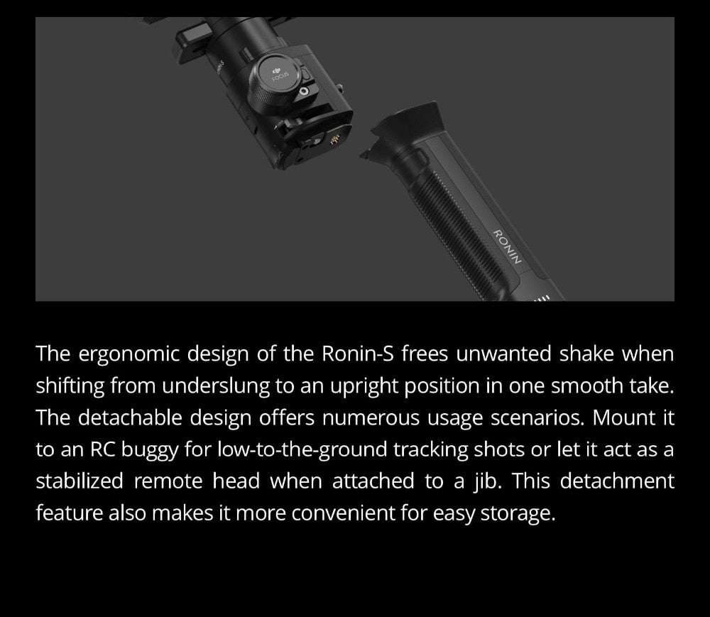 Ronin S Standard Kit and Essentials Kit Superior 3-Axis Stabilization Camera Control Fine Focus Control