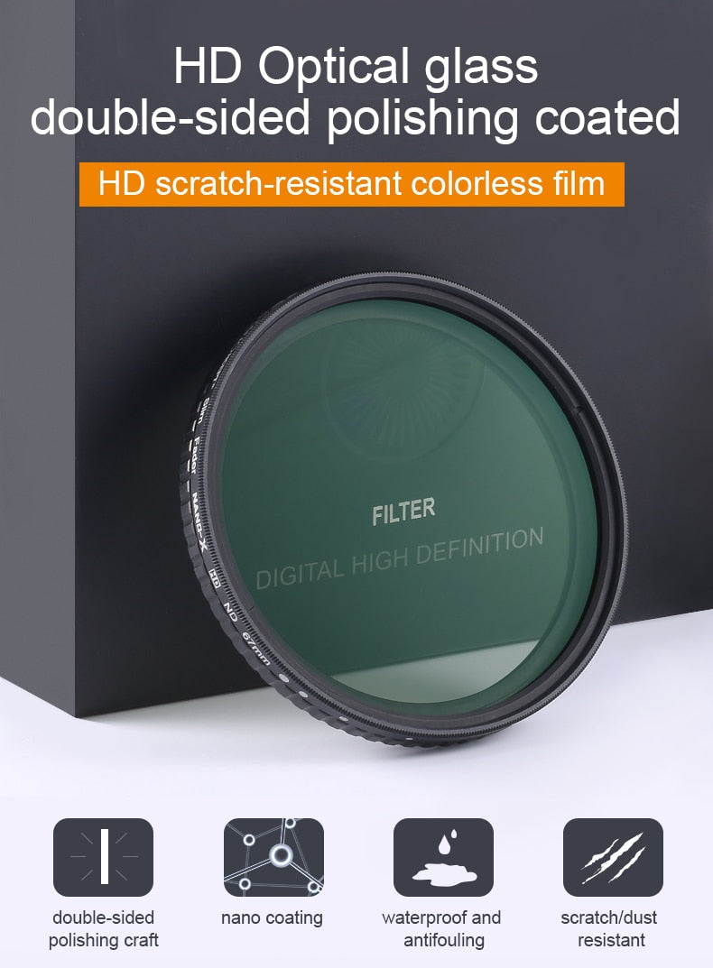 ND2-32 Fader ND Filter 52mm 62mm 67mm 72mm 77mm