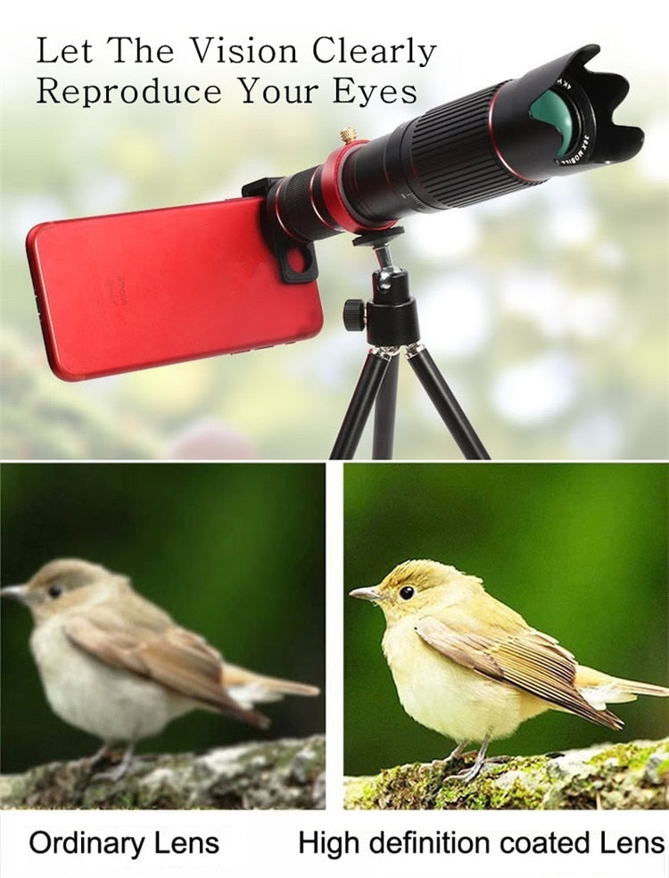 Orsda 4K HD 36X Optical Zoom Camera Lens Telephoto Telescope for All Smartphone