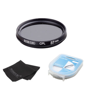 37mm Circular Polarizing CPL Filter+ case +cloth  for Canon 1000D 650D 600D 550D 500D Rebel T4i T3i T3 T2i 18-55mm Lens