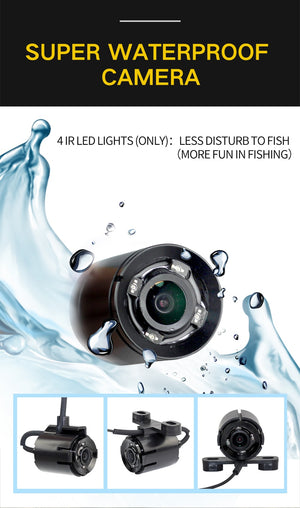 LUCKY Portable Underwater Fishing&Inspection Camera Night vision Camera 4.3 Inch IP68 20M Cable for Ice/Sea