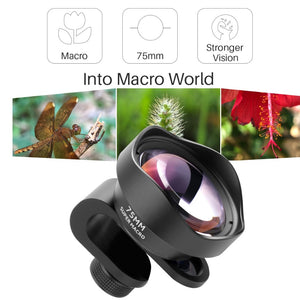 Updated 17MM Thread Mobile Camera Lens 10X Macro Lens Phone 75MM Clip On Lenses for iPhone 11 Pro Max Android