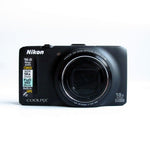 USED Nikon Coolpix S9300 16MP Digital Camera CMOS 18x Zoom-NIKKOR ED glass lens with GPS