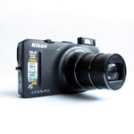 USED Nikon Coolpix S9300 16MP Digital Camera CMOS 18x Zoom-NIKKOR ED glass lens with GPS