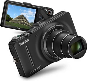 USED Nikon Coolpix S9300 16MP Digital Camera CMOS 18x Zoom-NIKKOR ED glass lens with GPS