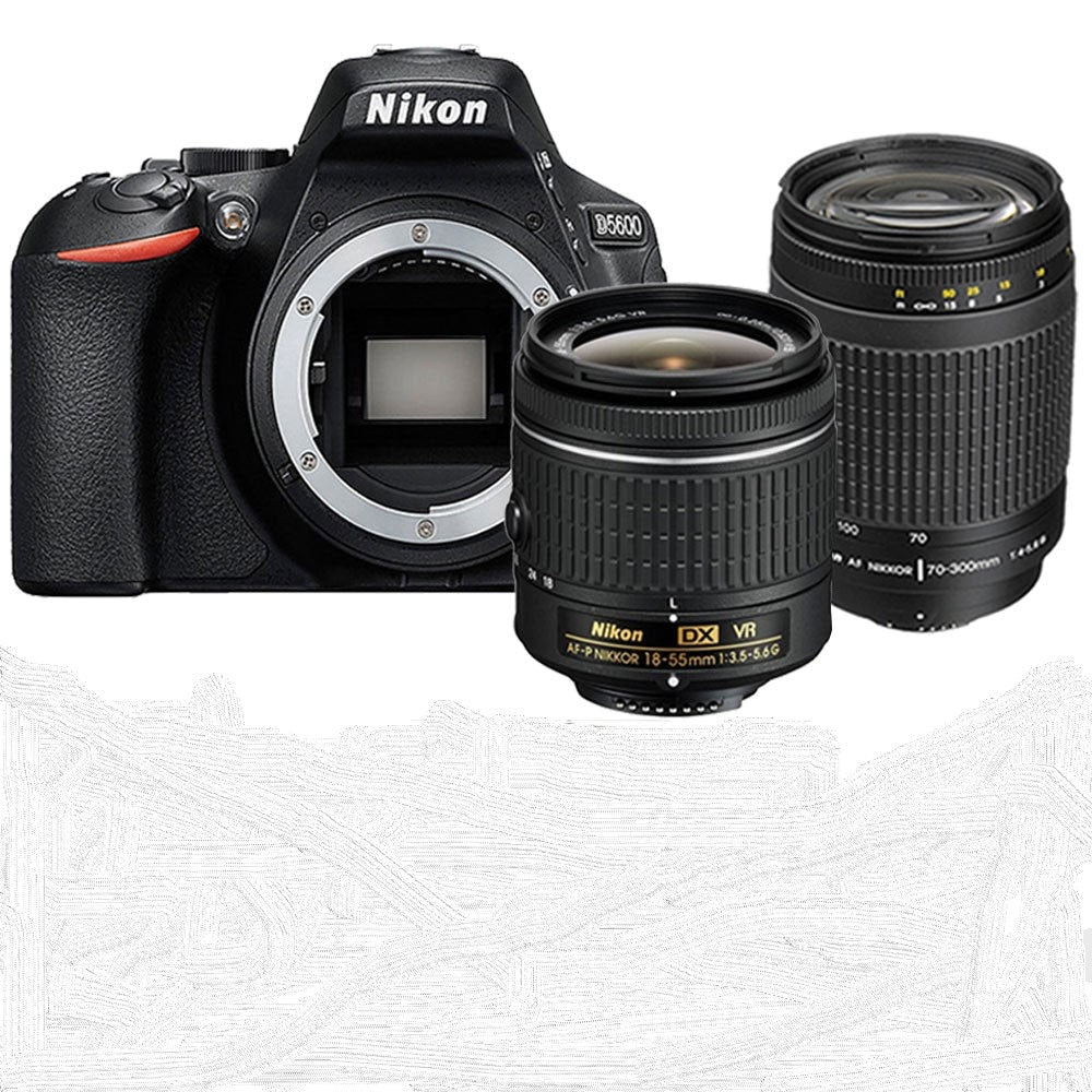 Nikon D5600 DSLR Camera Body & AF-P 18-55mm Lens and AF 70-300mm Lens Kit