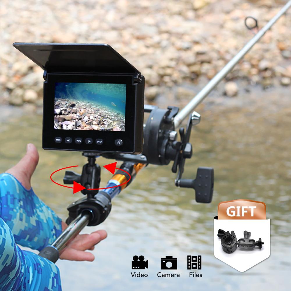 LUCKY Portable Underwater Fishing&Inspection Camera Night vision Camera 4.3 Inch IP68 20M Cable for Ice/Sea