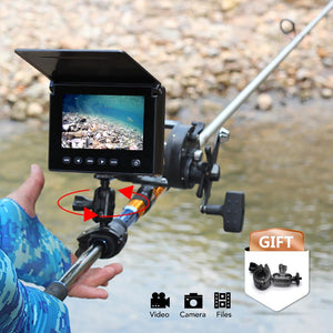 LUCKY Portable Underwater Fishing&Inspection Camera Night vision Camera 4.3 Inch IP68 20M Cable for Ice/Sea