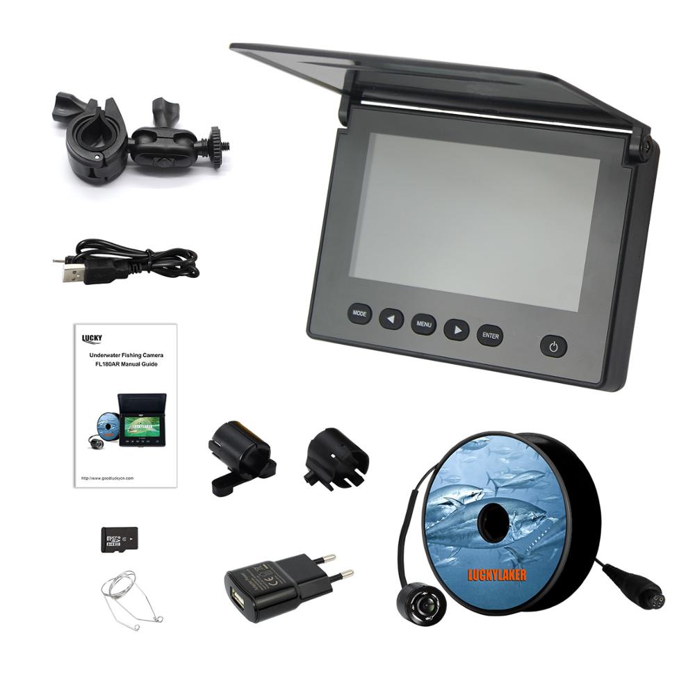 LUCKY Portable Underwater Fishing&Inspection Camera Night vision Camera 4.3 Inch IP68 20M Cable for Ice/Sea