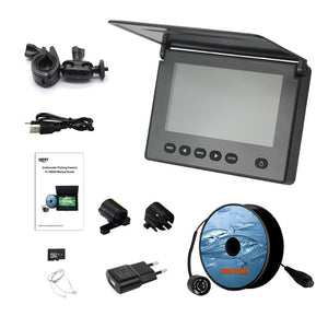LUCKY Portable Underwater Fishing&Inspection Camera Night vision Camera 4.3 Inch IP68 20M Cable for Ice/Sea