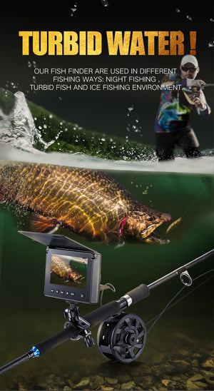 LUCKY Portable Underwater Fishing&Inspection Camera Night vision Camera 4.3 Inch IP68 20M Cable for Ice/Sea