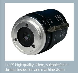New CS-Mount FA Lens 3MP 2.8-12mm Varifocal  Manual Iris Lens IR Function Security  Camera Lens