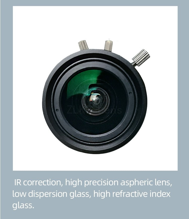 New CS-Mount FA Lens 3MP 2.8-12mm Varifocal  Manual Iris Lens IR Function Security  Camera Lens