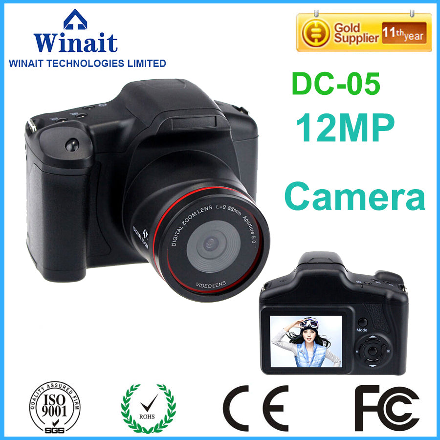 Latest 32GB dslr camera DC-04 12MP 720P Slr camera with 4x digital zoom hight-quality camera