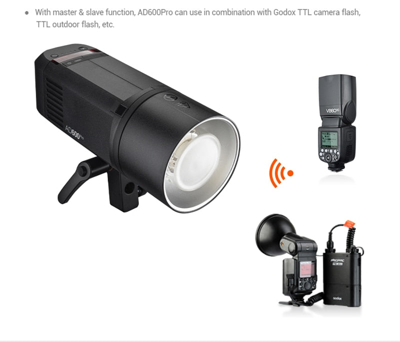 Godox AD600Pro AD600 Pro HSS 1/8000s TTL 2.4G Wireless Outdoor Flash Photography lights for Canon Nikon Sony FujiFilm Olympus