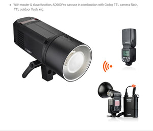 Godox AD600Pro AD600 Pro HSS 1/8000s TTL 2.4G Wireless Outdoor Flash Photography lights for Canon Nikon Sony FujiFilm Olympus