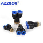 PX Y Type 3-way Air Pneumatic Joints Male-thread Pneumatic Connector Pneumatic Accessories