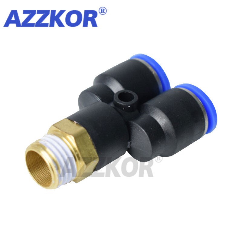 PX Y Type 3-way Air Pneumatic Joints Male-thread Pneumatic Connector Pneumatic Accessories