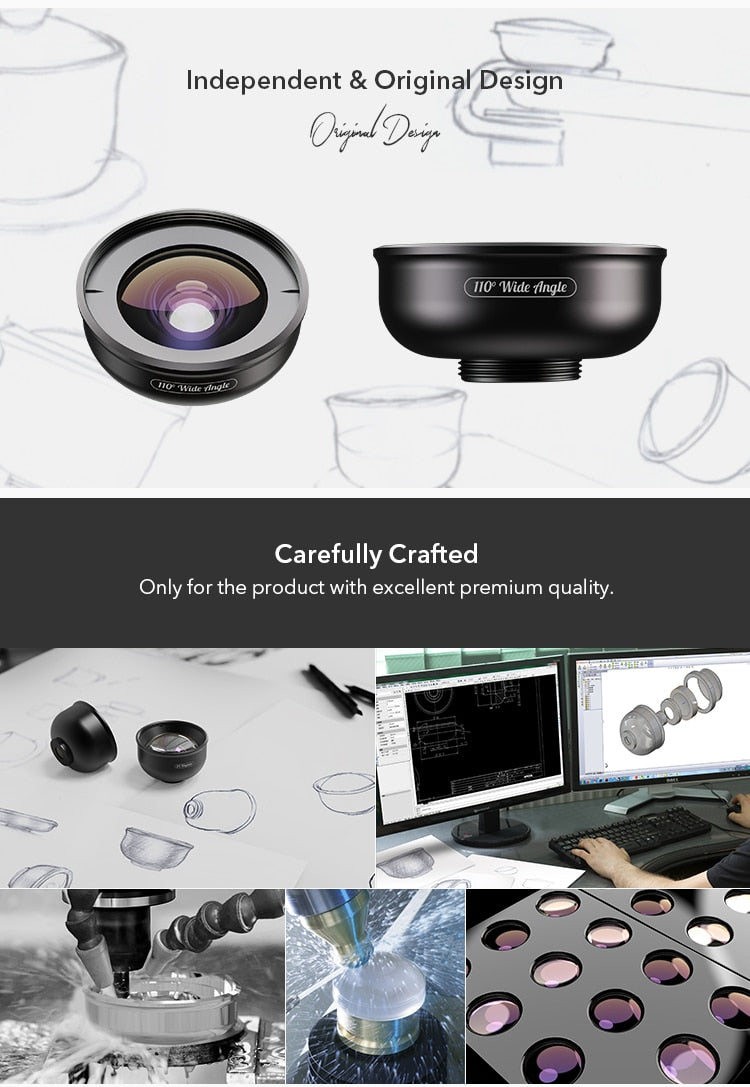 Apexel HD 110 degree Wide Angle Camcorder Lens for Dual & Single Lens All Smartphones