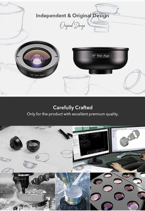 Apexel HD 110 degree Wide Angle Camcorder Lens for Dual & Single Lens All Smartphones