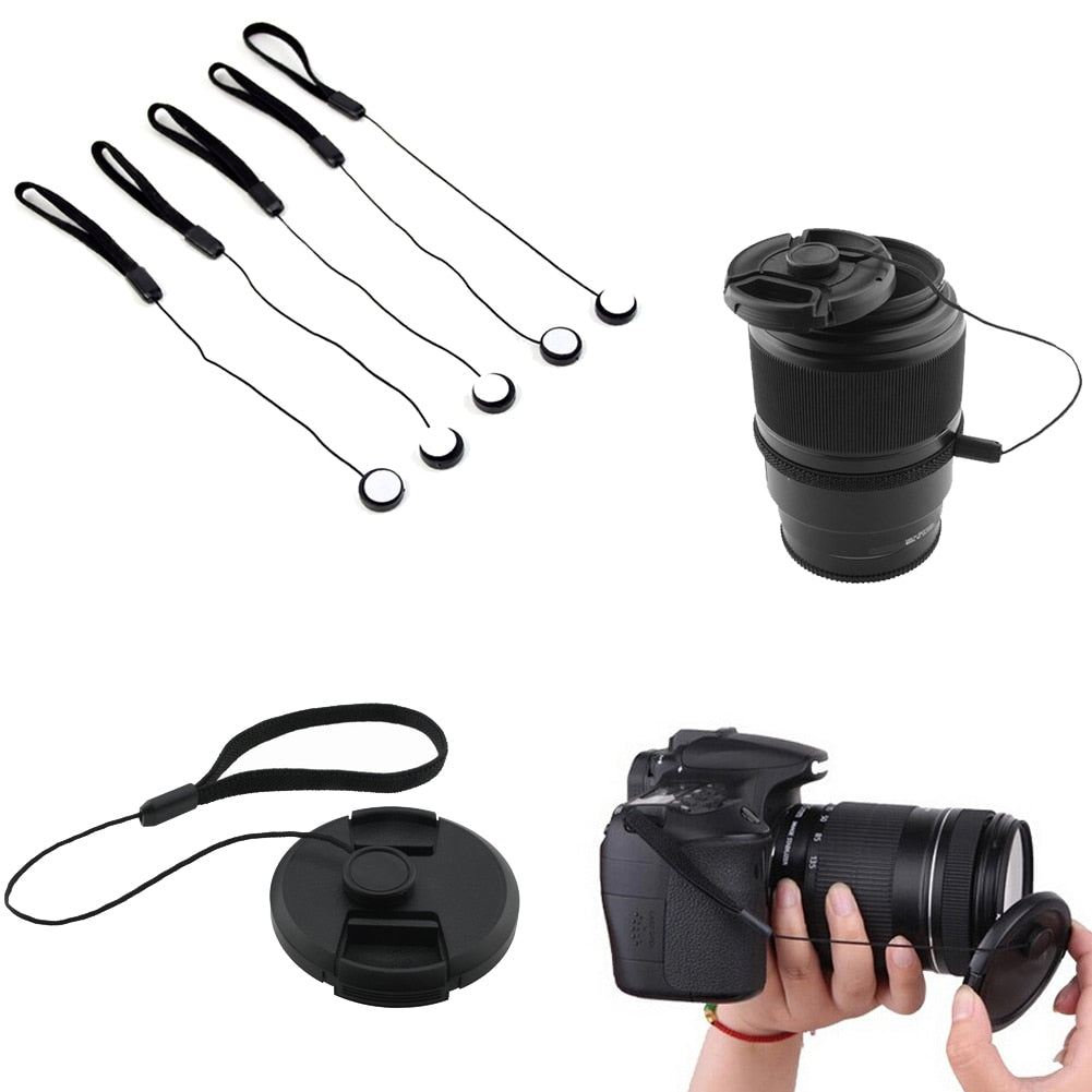 10pcs Lens Cover Cap Holder Keeper Strap Cord String Leash Rope For Nikon SLR DSLR Digital Film Camera
