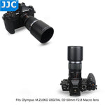 JJC Camera Lens Hood Shade for Olympus M.ZUIKO DIGITAL ED 60mm f2.8 Macro Lens Replace Olympus LH-49 Lens Hood Tube