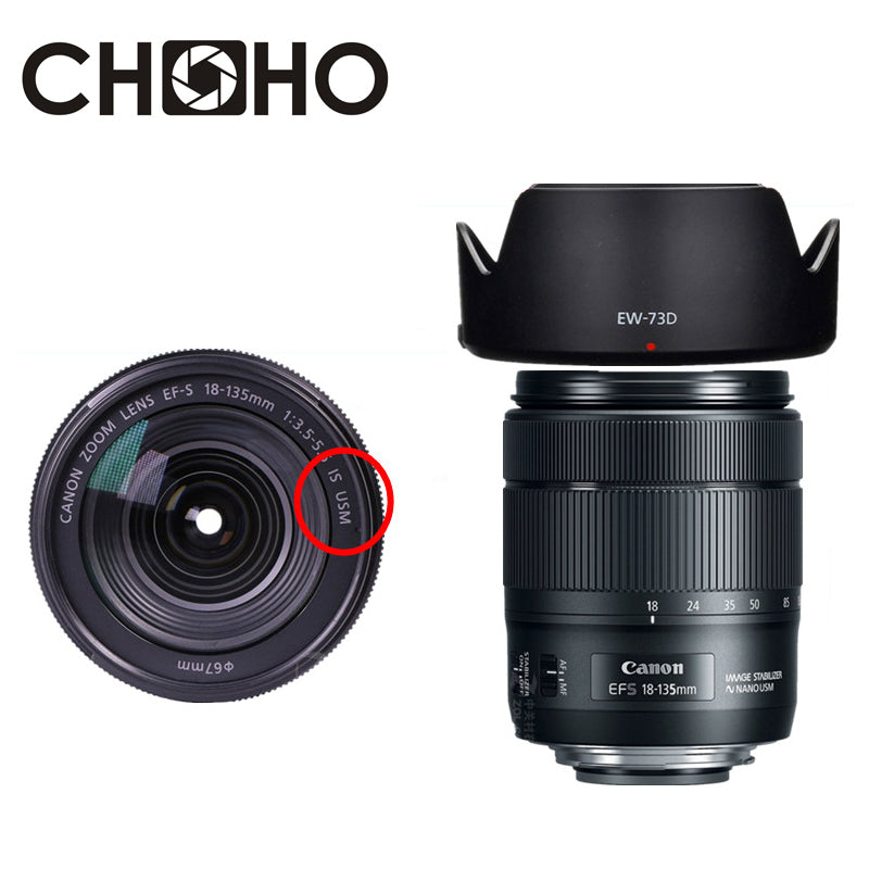 EW-73D 67mm Lens Hood Reversible Camera for Canon 80D 7DII 7D2 77D 760D EF-S 18-135mm USM