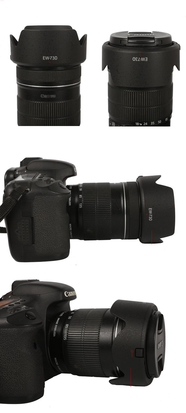 EW-73D 67mm Lens Hood Reversible Camera for Canon 80D 7DII 7D2 77D 760D EF-S 18-135mm USM
