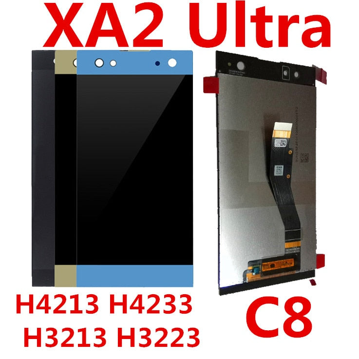 SONY Xperia XA2 Ultra C8 H4233 H4213 H3213 H3223 LCD Display Touch Screen with Frame Digitizer Display LCD