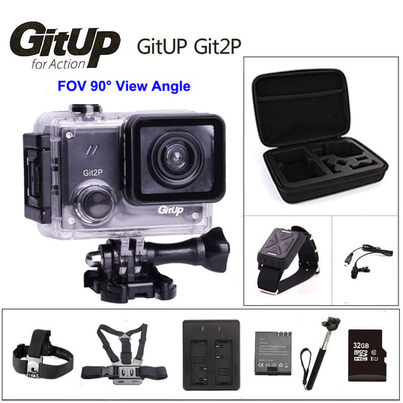 GitUP Git2P 90 Degree Lens Action Camera 2K Wifi Sports DV Full HD