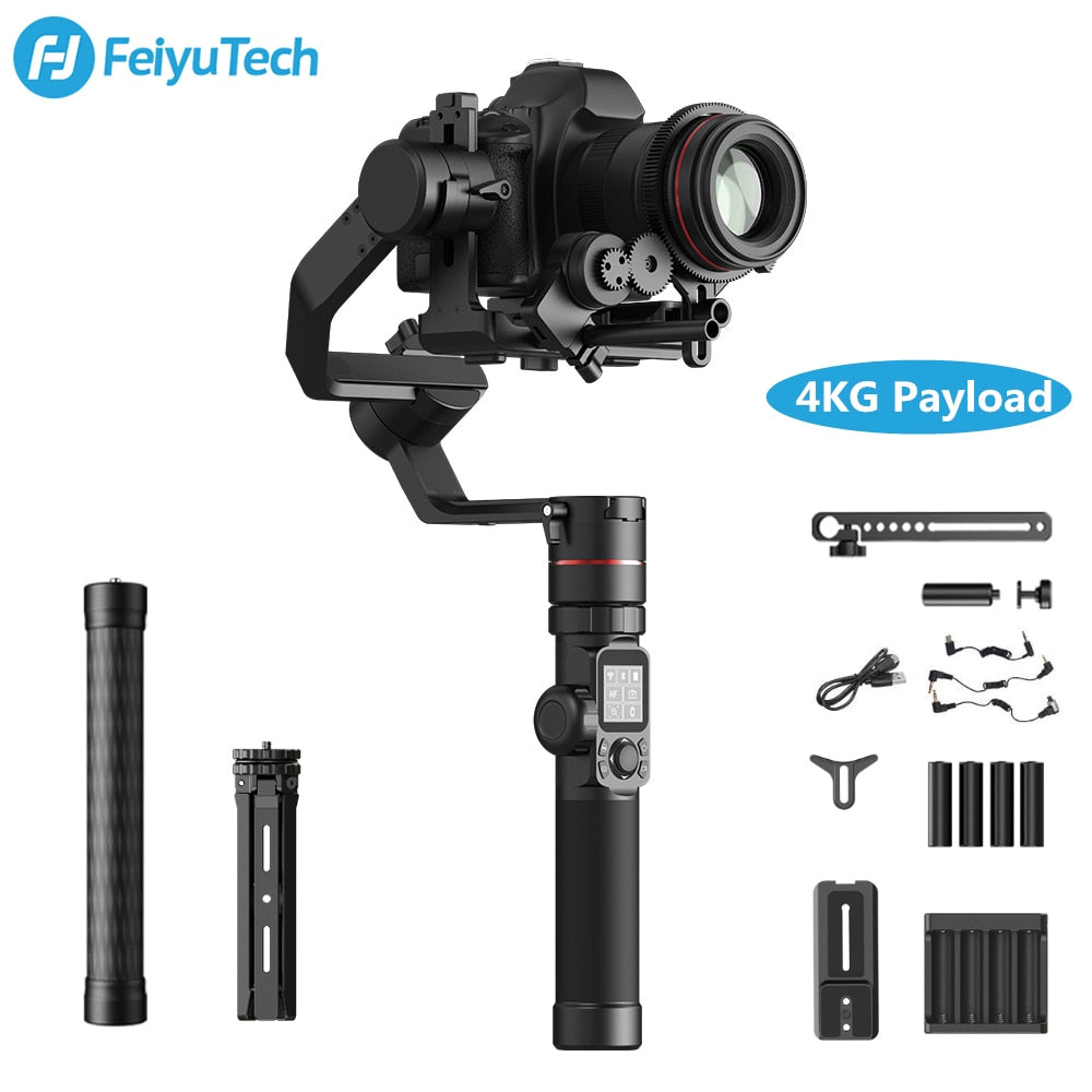 AK4000 3-Axis Handheld Camera Stabilizer Gimbal for Sony Canon 5D 8D Mark II Panasonic GH5 Nikon D850 4kg Payloay