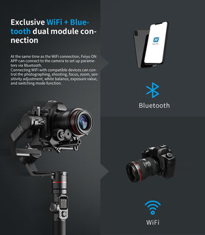 AK4000 3-Axis Handheld Camera Stabilizer Gimbal for Sony Canon 5D 8D Mark II Panasonic GH5 Nikon D850 4kg Payloay