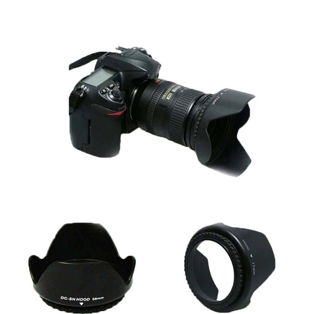 Lens Hood D3200 D3100 D5200 D5300 for Nikon AF-S DX 18-55mm f/3.5-5.6G VR II 52 Lens