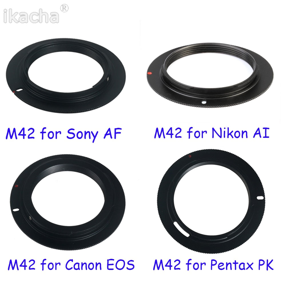 M42 Metal Lens Adapter Screw Mount Lens Ring to For Canon EOS for Nikon AI for Sony AF for Pentax PK Camera Lens Accessories
